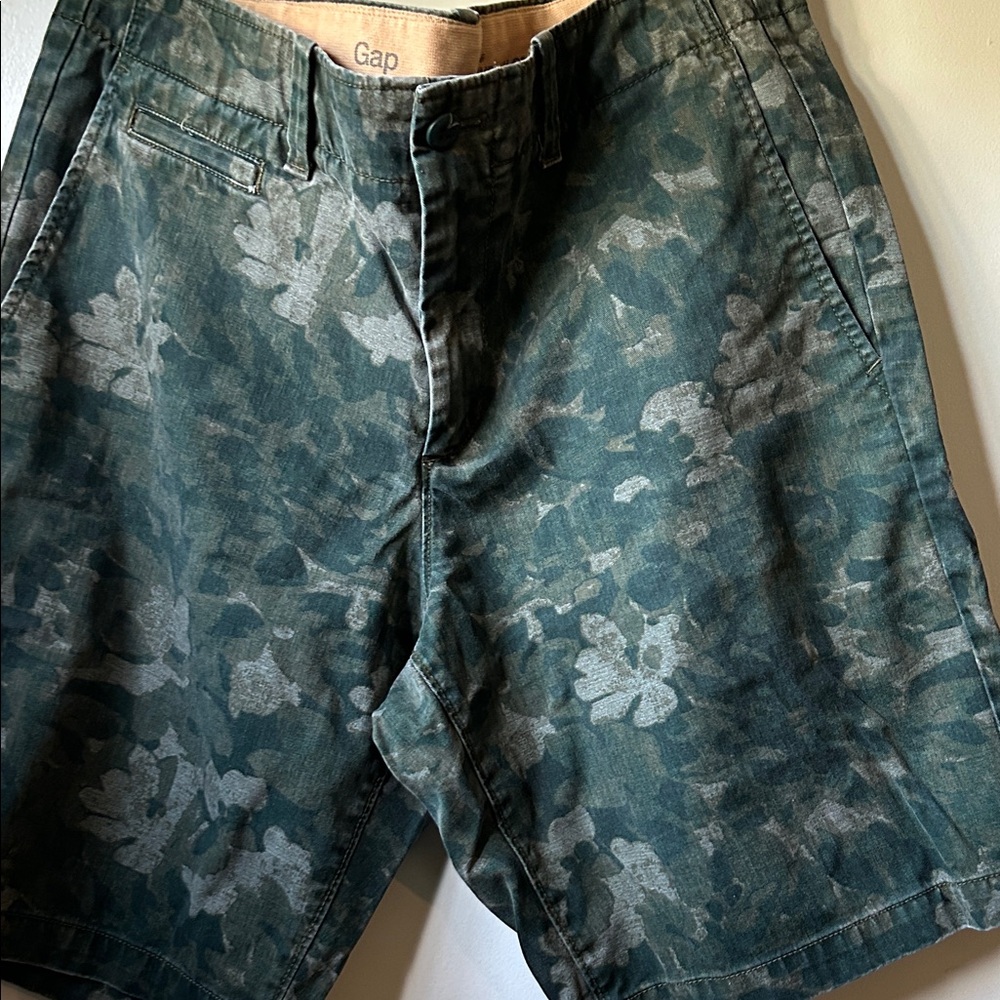 GAP Men's Teal Floral Pattern Shorts